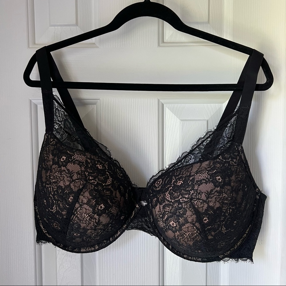 Black lace overlay bra by Auden